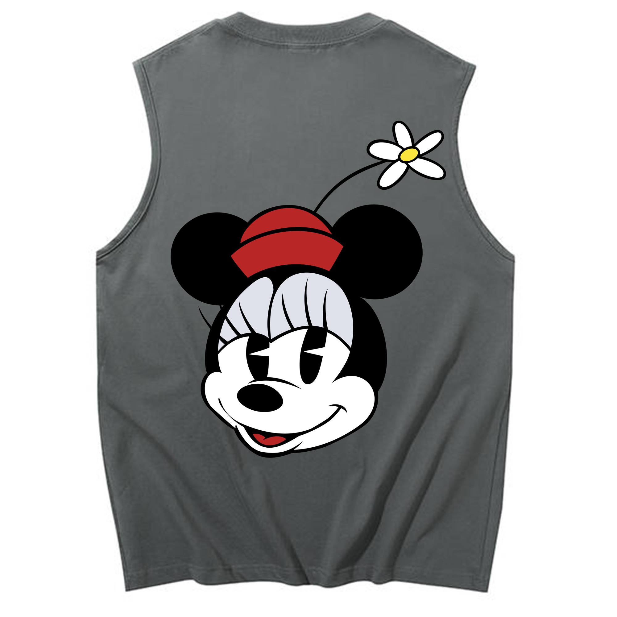 ミッキーマウス Mickey Mouse コットン100％タンクトップ（背面プリント）